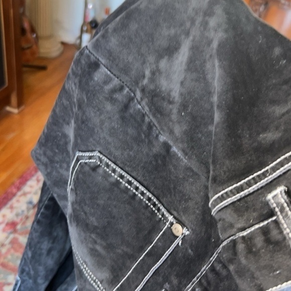 Karl Lagerfield Paris trousers zipper detail black sz 12 wardrobe office pants - Picture 10 of 11